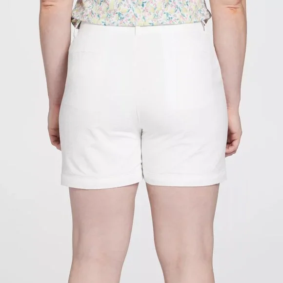 Walter Hagen Women's Clubhouse Traditional 5” Seersucker Golf Shorts - Picture 2 of 4